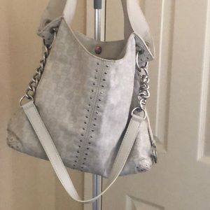 Michael Kors White Logo Bucket Purse